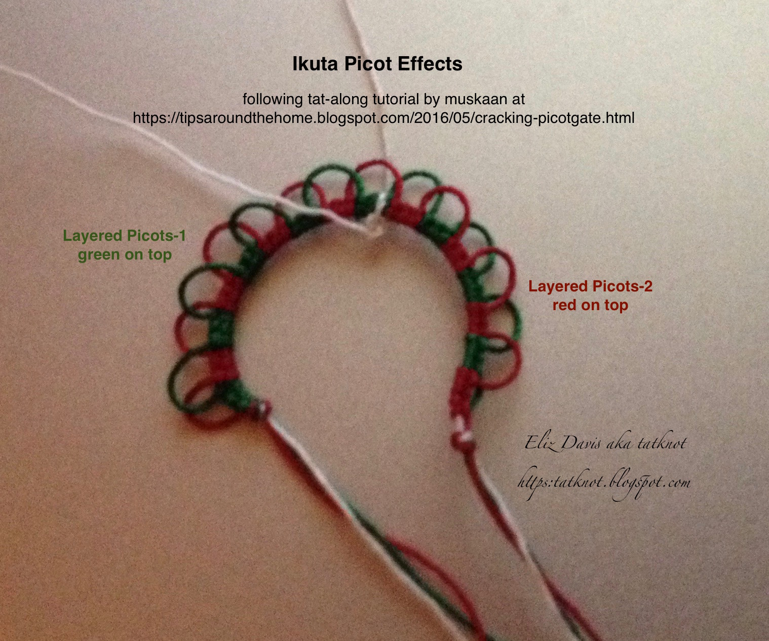 Tatting We make lace with lots of little knots! Following muskaan's