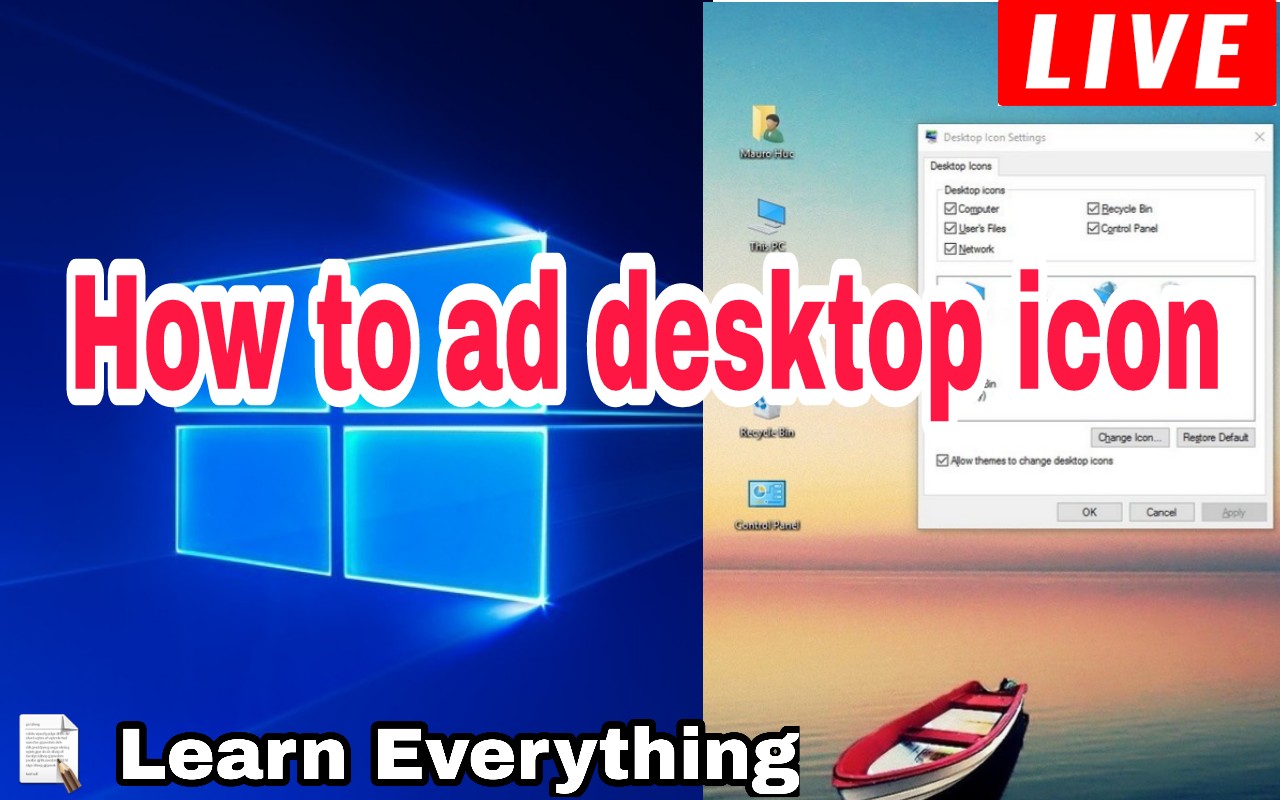 how to ad desktop icon my computer Windows 10 Learn everything