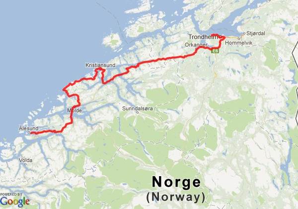 Norwegen Camping Karte