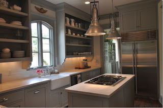 gray dark kitchen cabinets