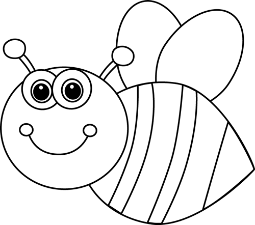 bee clip art free black and white - photo #4