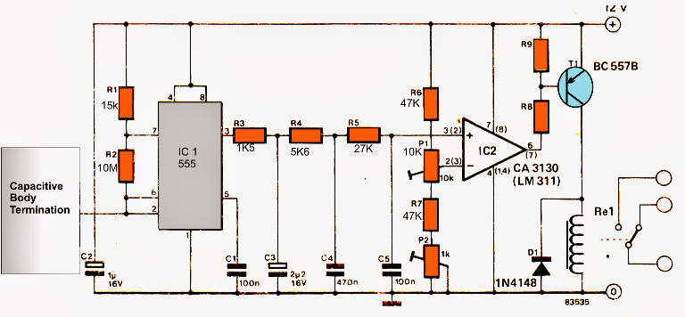 Capacitive Touch Sensor Circuit ~ Electronic Circuit Projects
