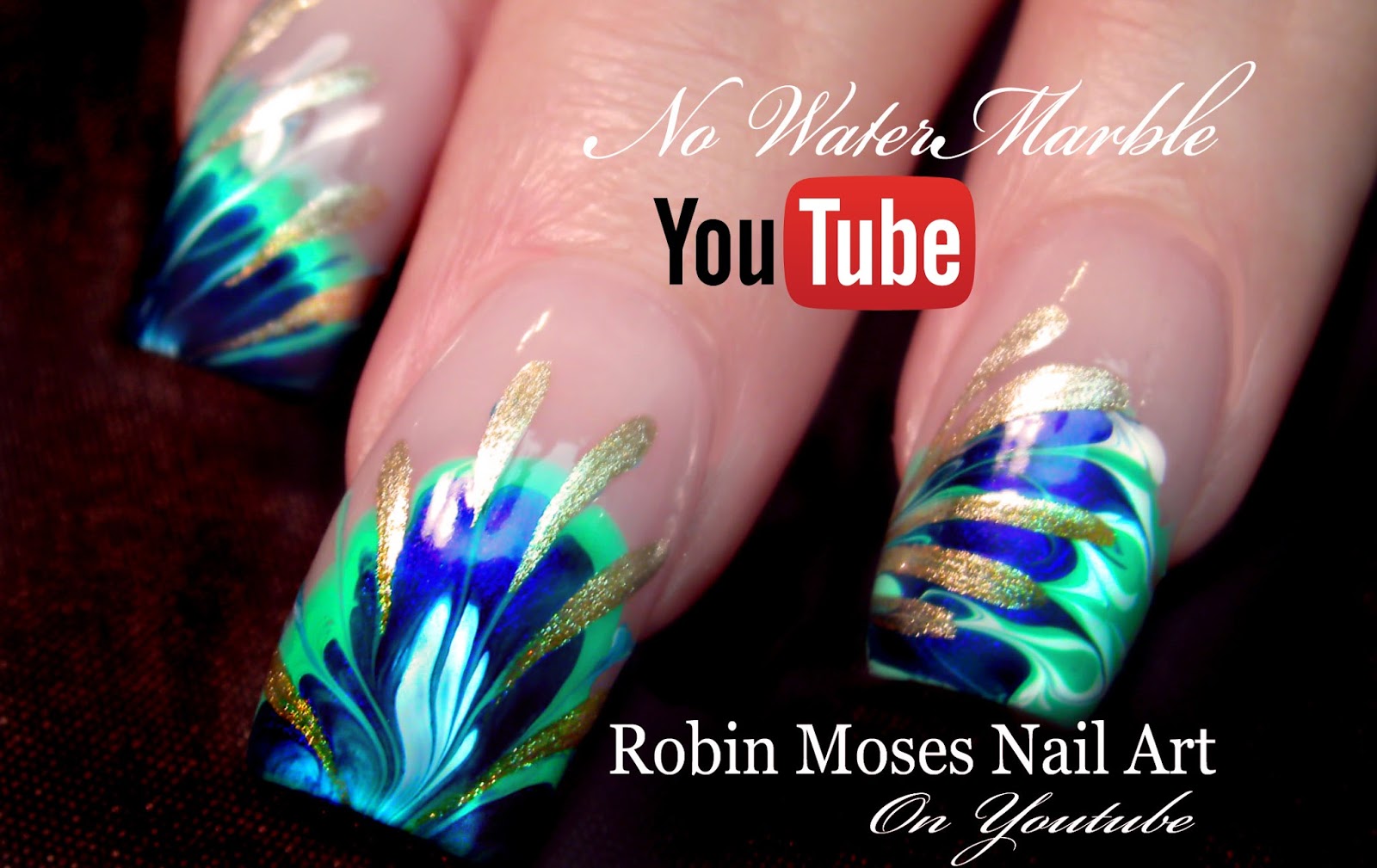 No-Water Marble Nail Design Using Plastic Wrap - wide 2