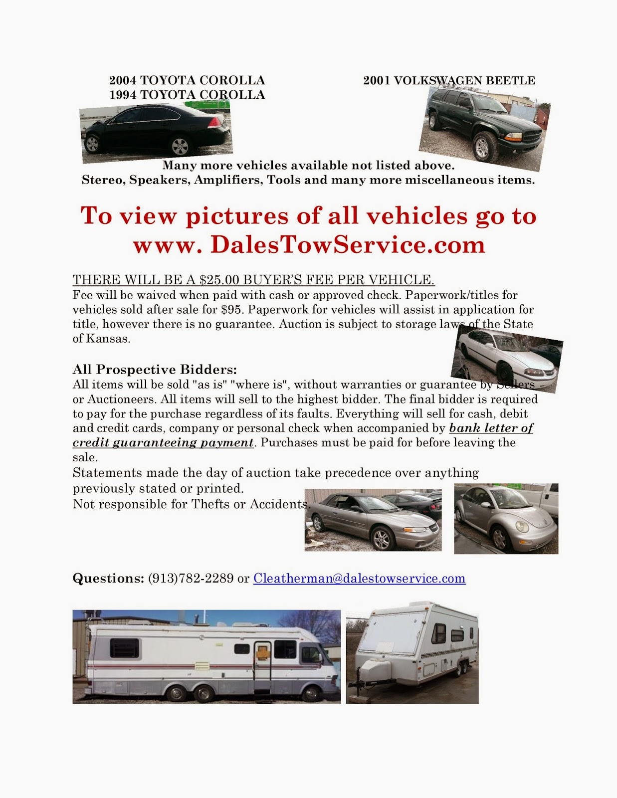 Dale's Tow Service Johnson County Towing