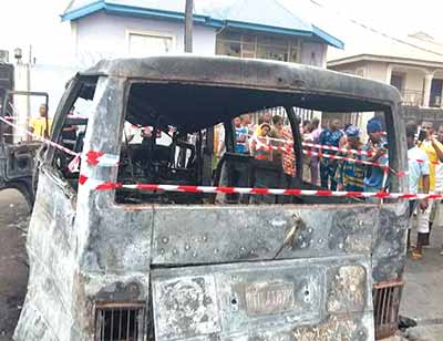 bus exploded isolo lagos