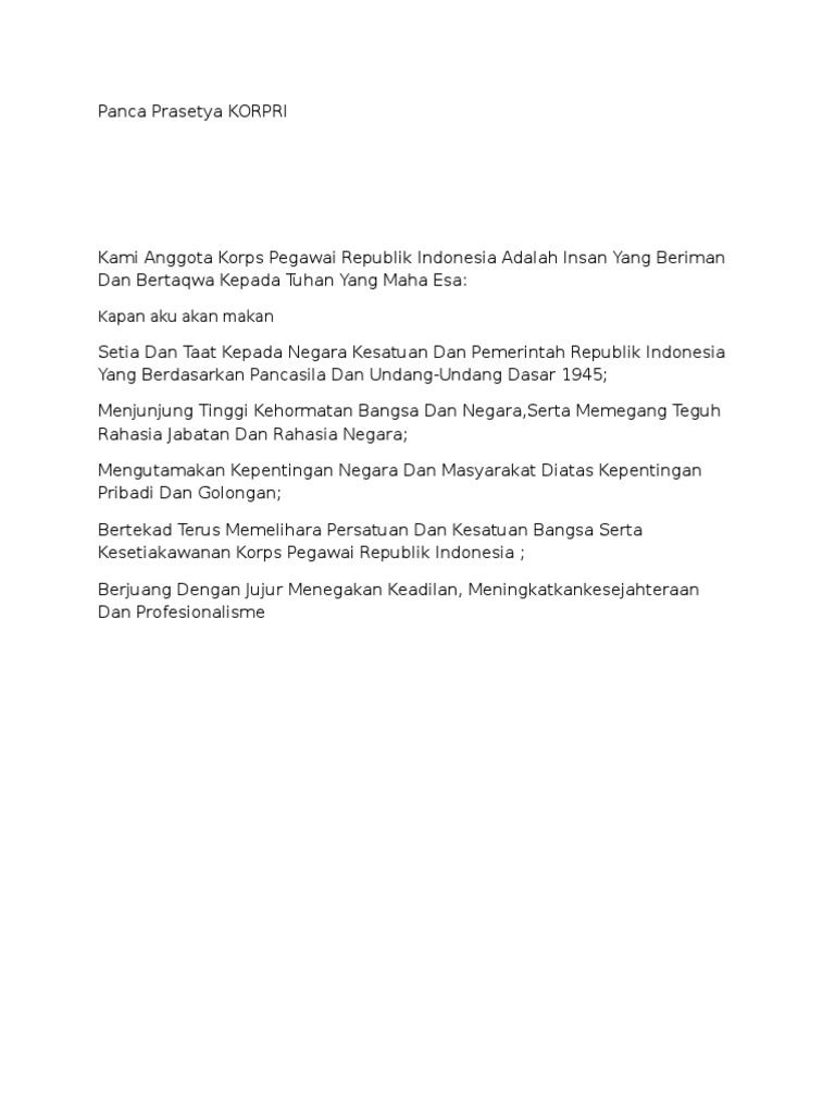 panca prasetya korpri wood scribd indo