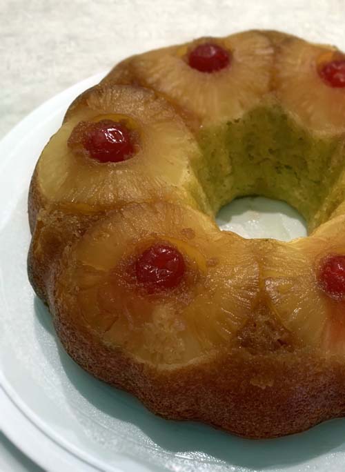 Soft and Fluffy Pineapple Upside Down Bundt Cake with Cherries