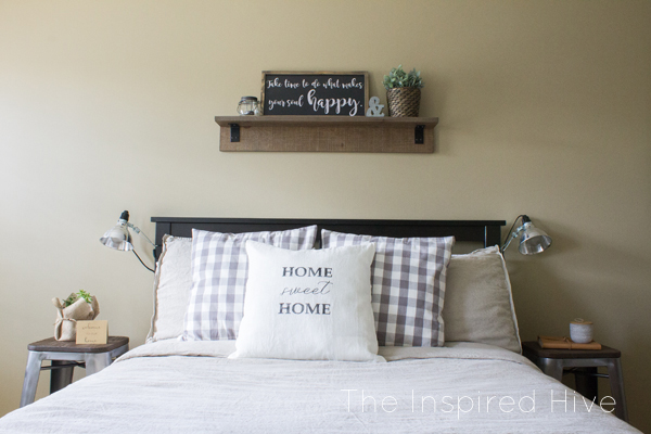 Industrial Farmhouse Guest Bedroom Makeover | The Inspired Hive