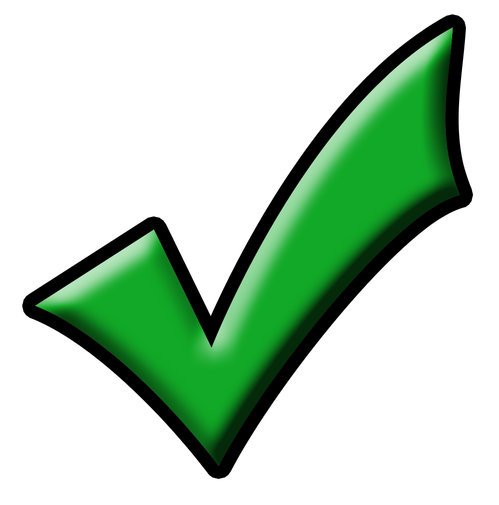 clipart checkmark and x - photo #22