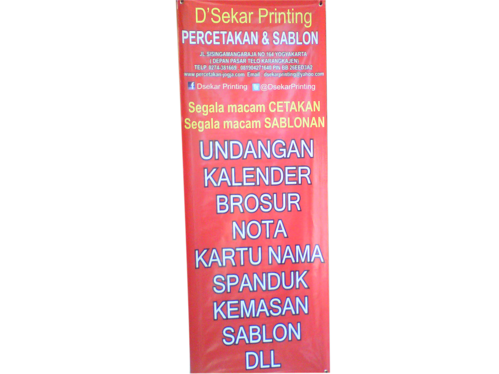 Pusat Percetakan Sablon Marchandise Jual X Banner Murah