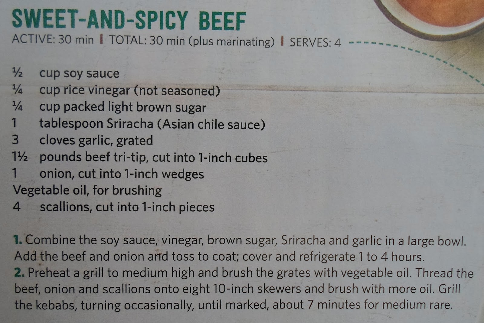 Happier Than A Pig In Mud Sweet and Spicy Beef Kabobs Outdoors or on