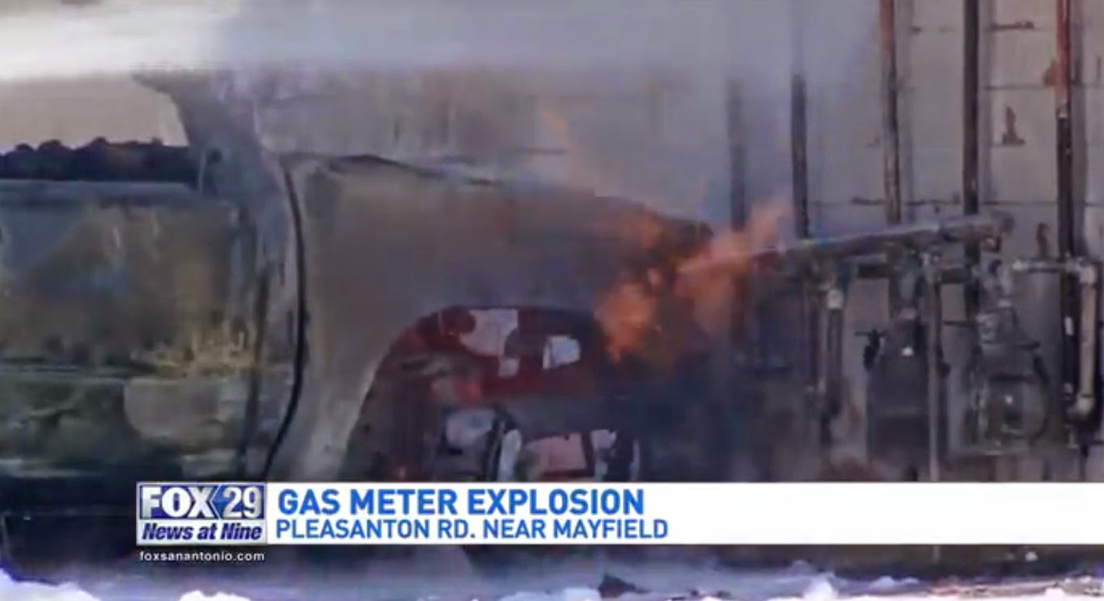 MEC&F Expert Engineers CAR CRASHES INTO GAS METER, SPARKS MASSIVE