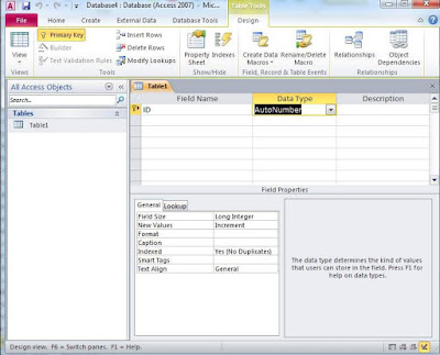 tinhoccoban.net - Màn hình làm việc của table Design