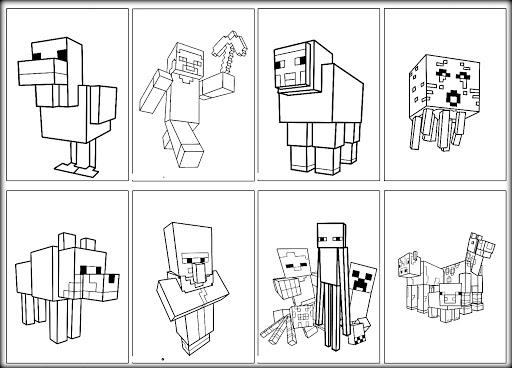 Minecraft Coloring Pages Mutant Creeper