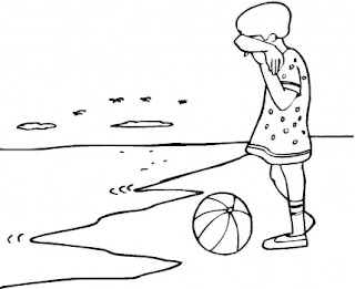 beach coloring pages, girl coloring pages