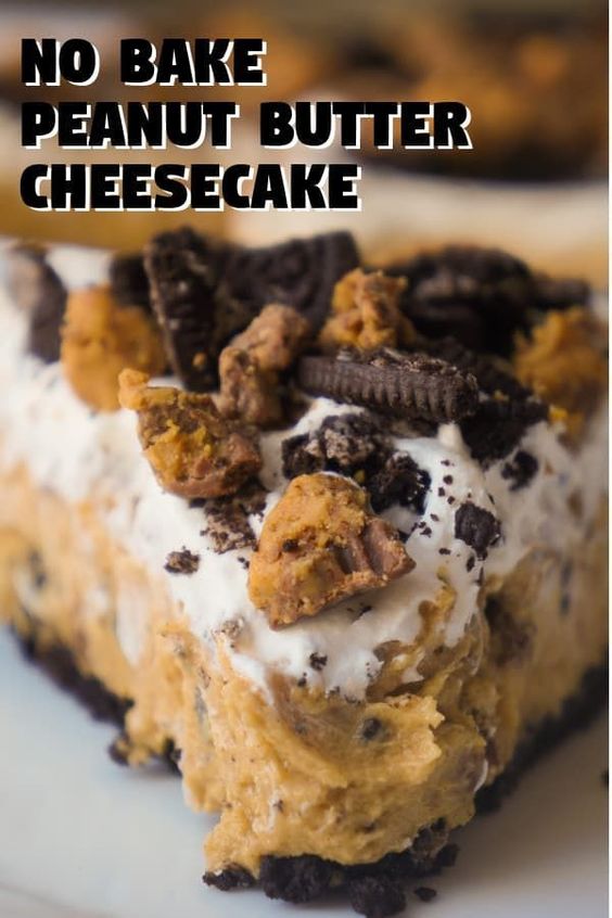 No Bake Peanut Butter cheesecake