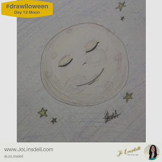 #Drawlloween Day 12 Moon #Drawing #challenge