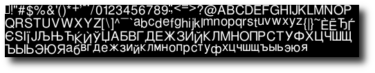 The font texture atlas alt text
