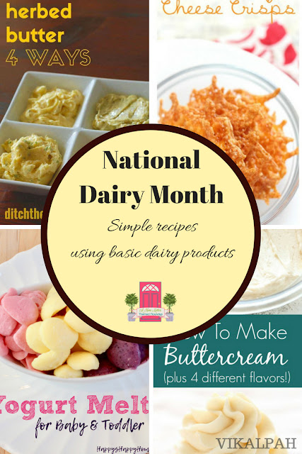 It's National Dairy Month and we've got goodness galore for everything dairy -- eggs, milk, cheese, yogurt. Plus, link up at Home Matters with recipes, DIY, crafts, decor. #Dairy #HomeMattersParty