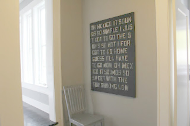 Black and white quote panel on canvas by Michele of Hello Lovely Studio
