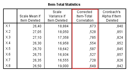 Item-Total Statistics