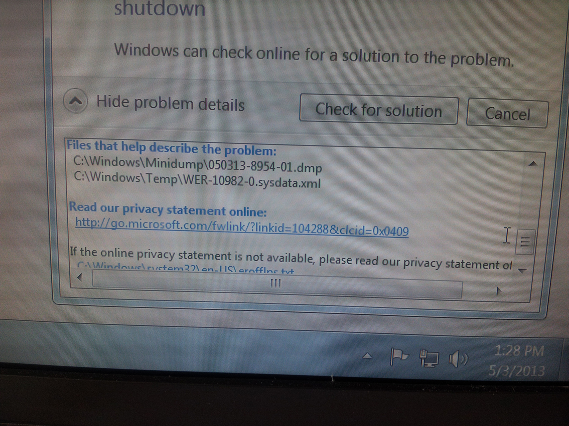 sysdata.xml blue screen windows 7 sysdata.xml blue screen windows 7
