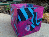 Hot Pink And Blue Zebra Container