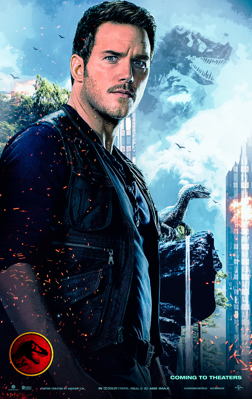 Jurassic World DOMINION POSTER "OWEN" Poster individual 2021