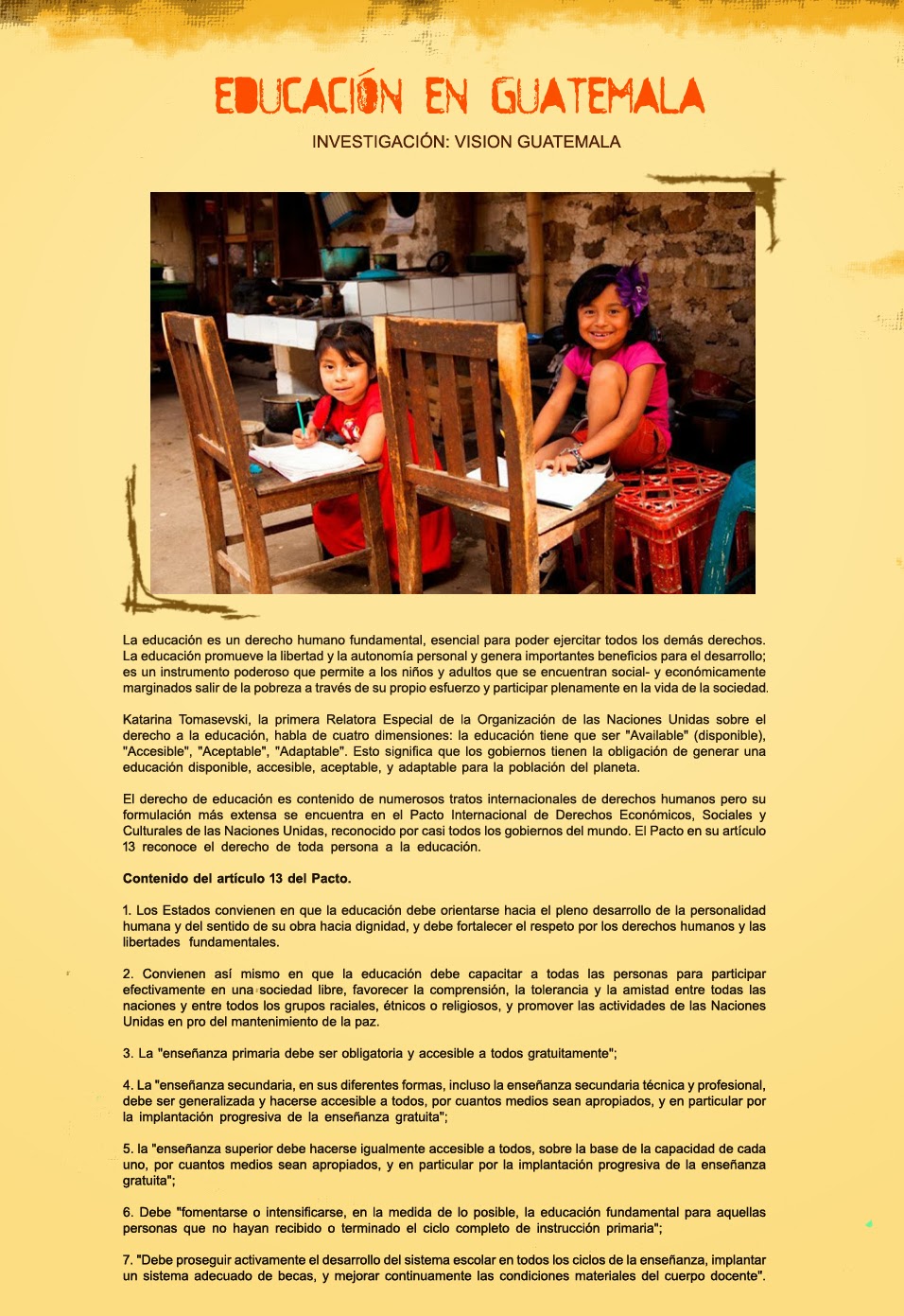 Vision Guatemala Education in Guatemala