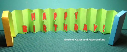 accordion fold card in a box