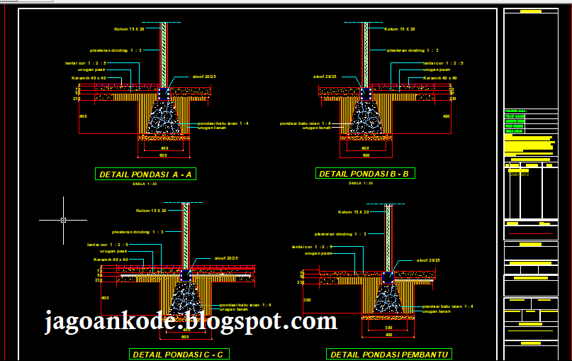 Gambar Detal Pondasi Tapak Autocad Dwg File - Vrogue