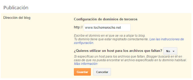Configuración de dominios de terceros Configuración de dominios de terceros