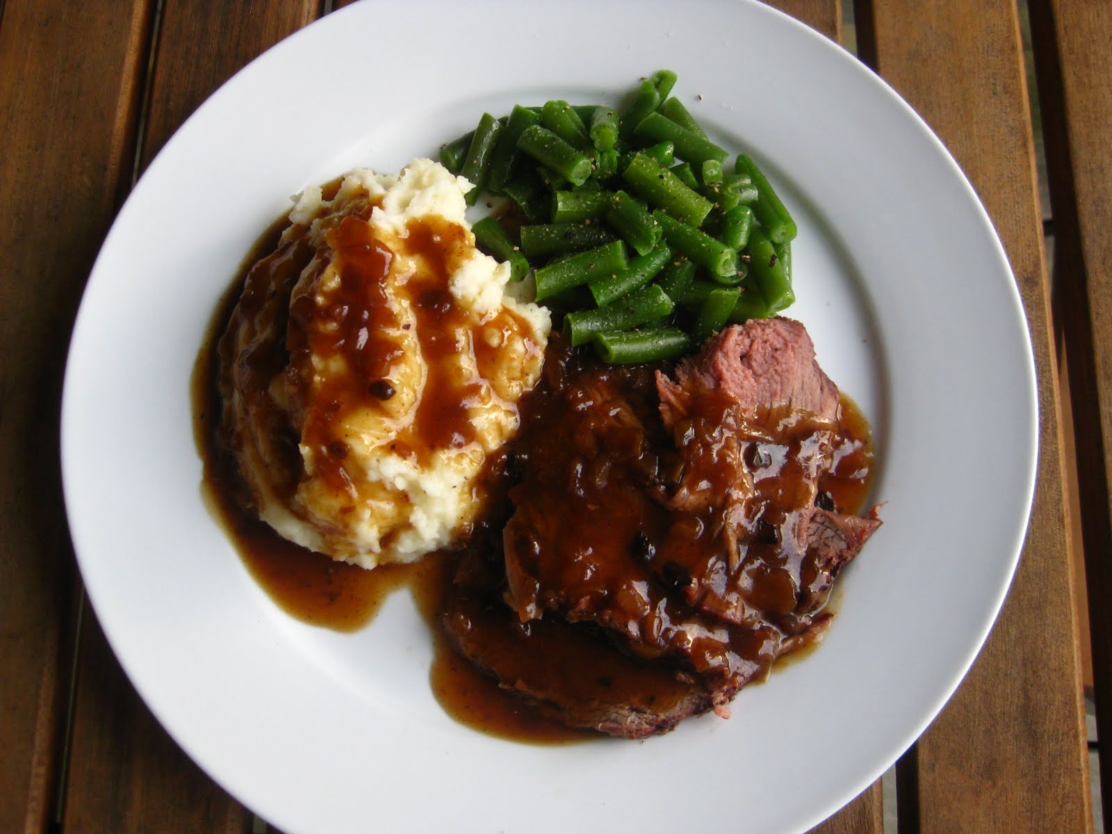 A Taste of Home Cooking Roast Beef with Onion Gravy