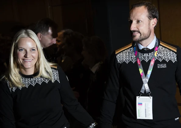 Crown Princess Mette Marit and Crown Prince Haakon of Norway and Princess Ingrid Alexandra and Prince Sverre Magnus attended the opening of the Lillehammer