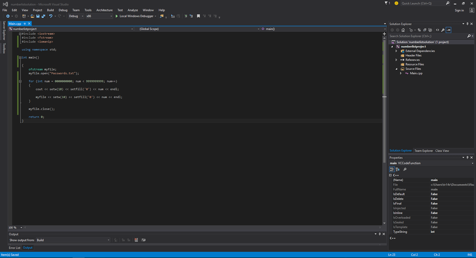 C++ Computer Programming Print All Possible 10 Digit Password