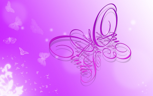 Purple Butterfly Typography [HD Wallpaper]