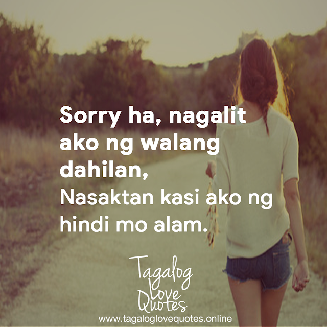 Sorry ha, nagalit ako ng walang dahilan