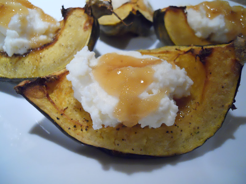 See Aimee Cook Roasted Acorn Squash with Ricotta & Honey