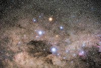 Созвездие Южный Крест (снимок с телескопа)