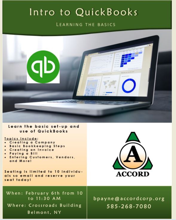 Wellsville Regional News (dot) com Belmont ACCORD Intro to QuickBooks