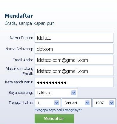 My World: Cara Cepat Membuat Facebook