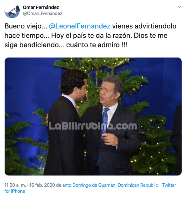 Omar Fernández: "Viejo, hoy el país te da la razón” Omar Fernández