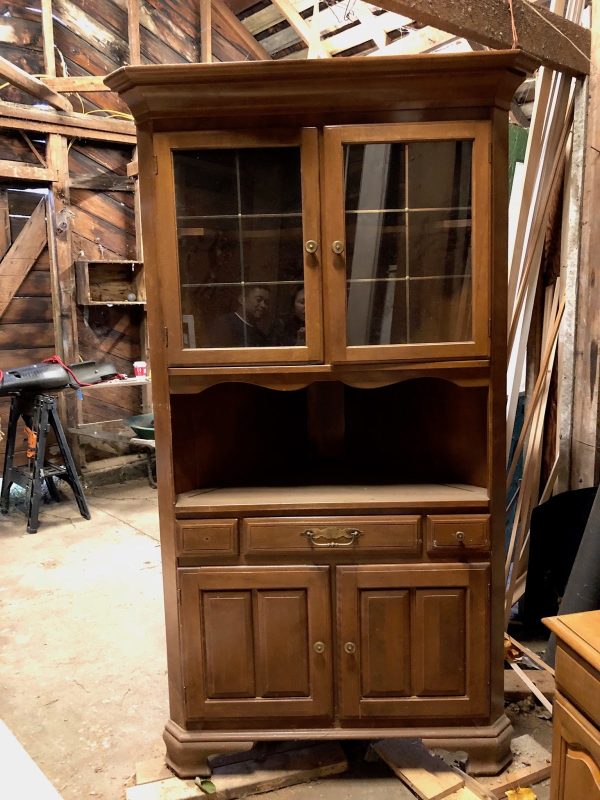 My Sweet Savannah a milk paint painted hutch before and after