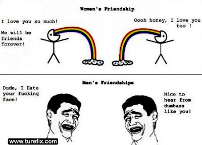 Women's And Men's Friendship, troll face funny meme