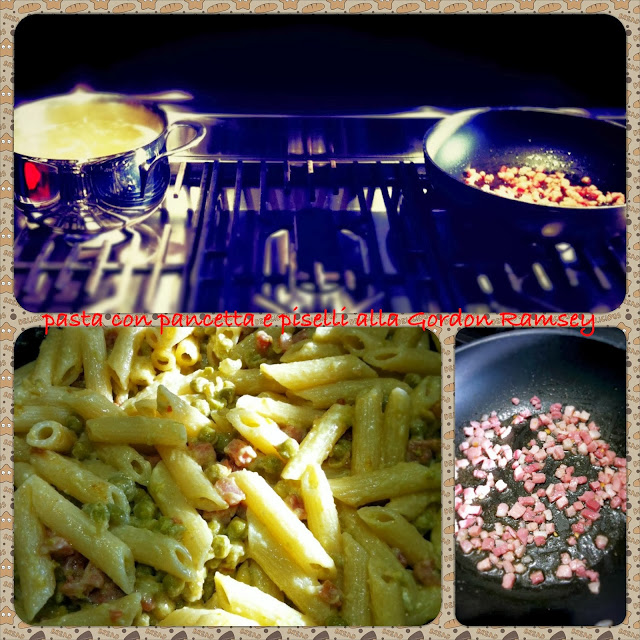PASTA CON PANCETTA E PISELLI ALLA GORDON RAMSEY