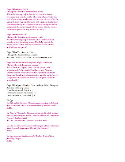 New Space Marine, Blood Angel, and Dark Angel FAQs - Faeit 212