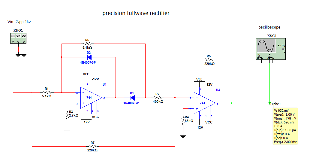 Electronics at your Doorstep precision full wave rectifier