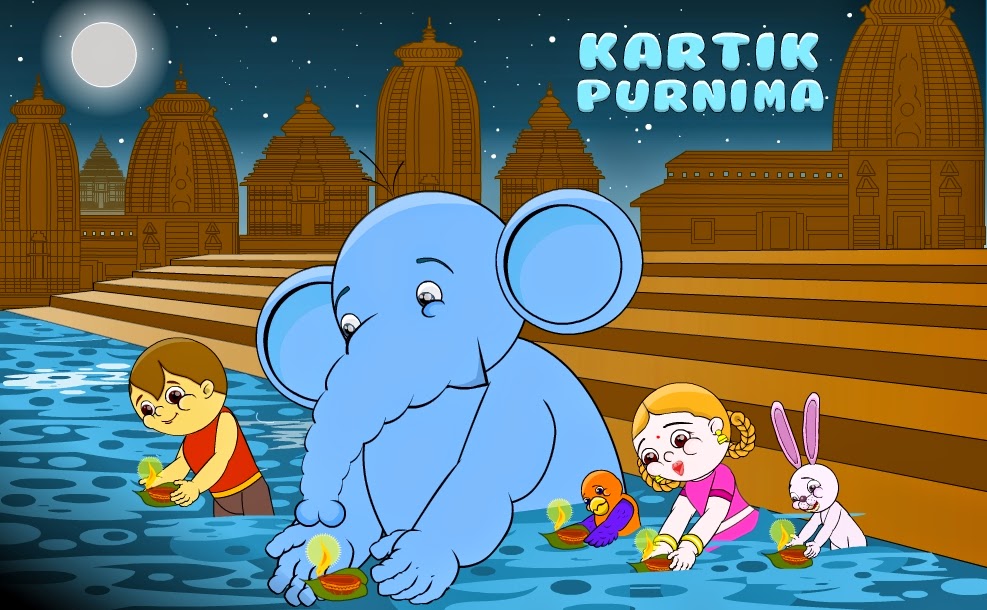 Chinu Meenu Kartik Poornima the festival of lights of the gods