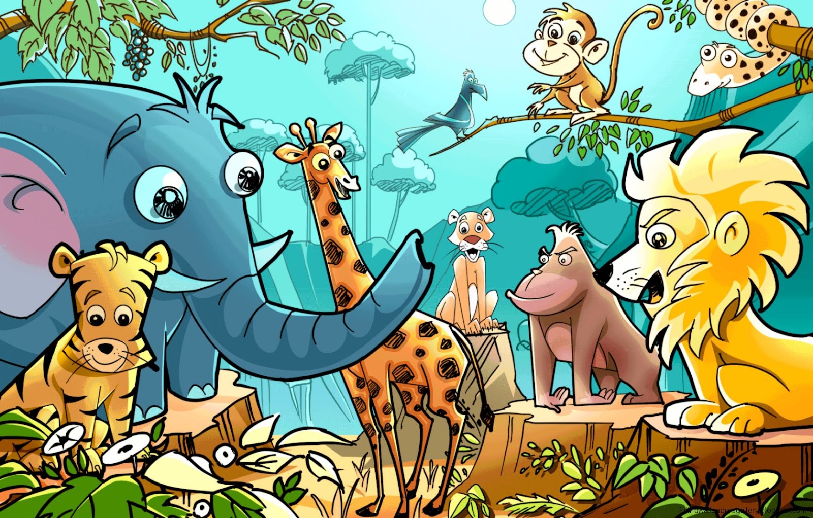 Cartoon Jungle Animals