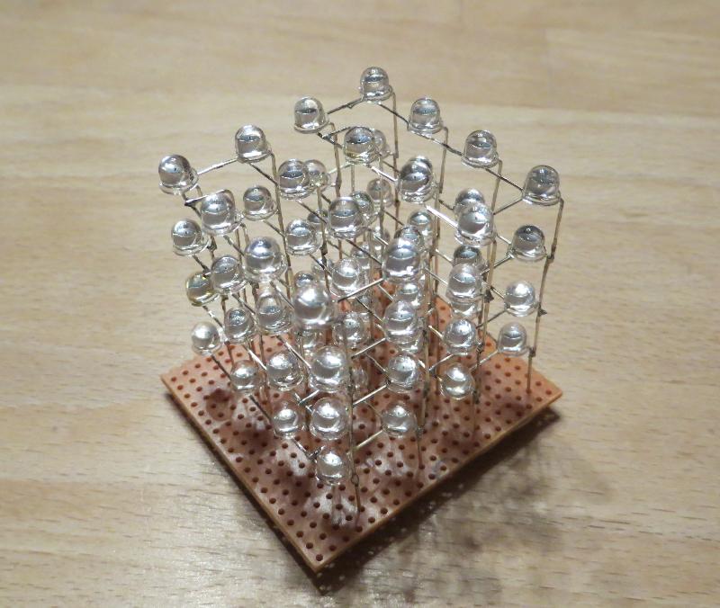 Tom's Projects: How to Build a Simple LED Cube 4x4x4 - Part 2